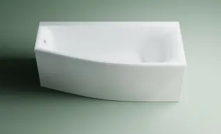 Ванна из искусственного камня Astra-Form Скат 01010015 правая 170x75 см белый глянец